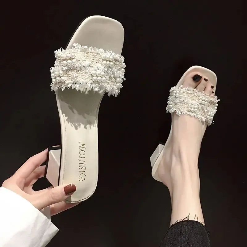 sandals slippers for Ladies Shoes High Heels Beach Slippers Women Sandal Women's Heel