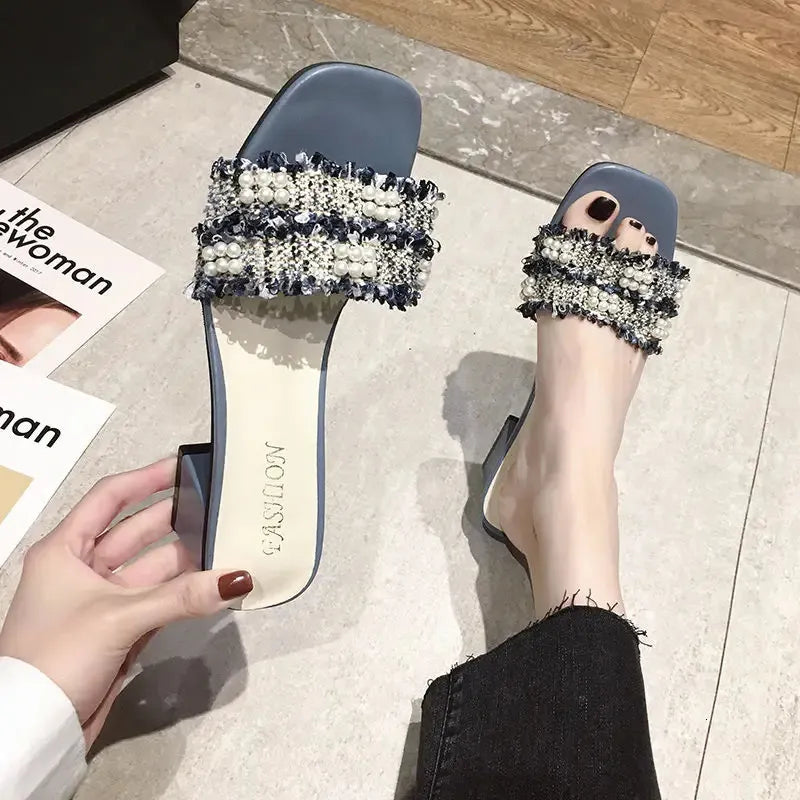 sandals slippers for Ladies Shoes High Heels Beach Slippers Women Sandal Women's Heel