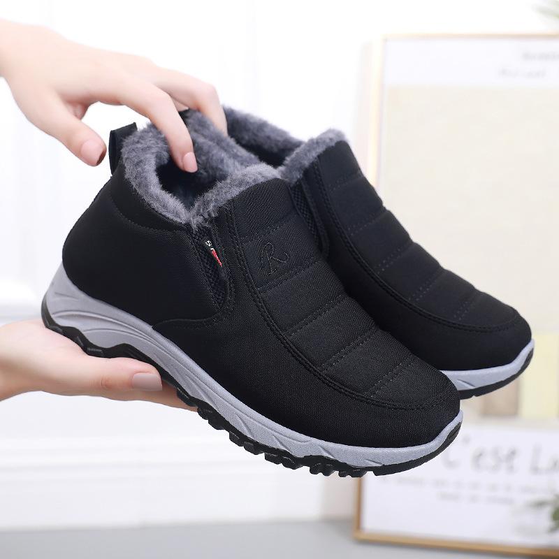 Order A Size Up Autumn and Winter Women Thick Warm Sports Shoes Non-slip Shock Absorption Lightweight High-top Sneakers