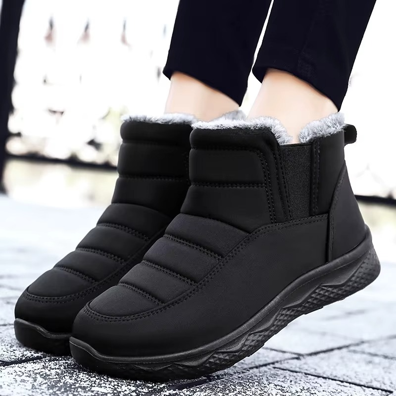 Women's Boots 2025 Trend Winter Shoes For Woman Winter Boots Ankle Low Heels Botas Mujer Waterproof Snow Boots With Fur Shoes