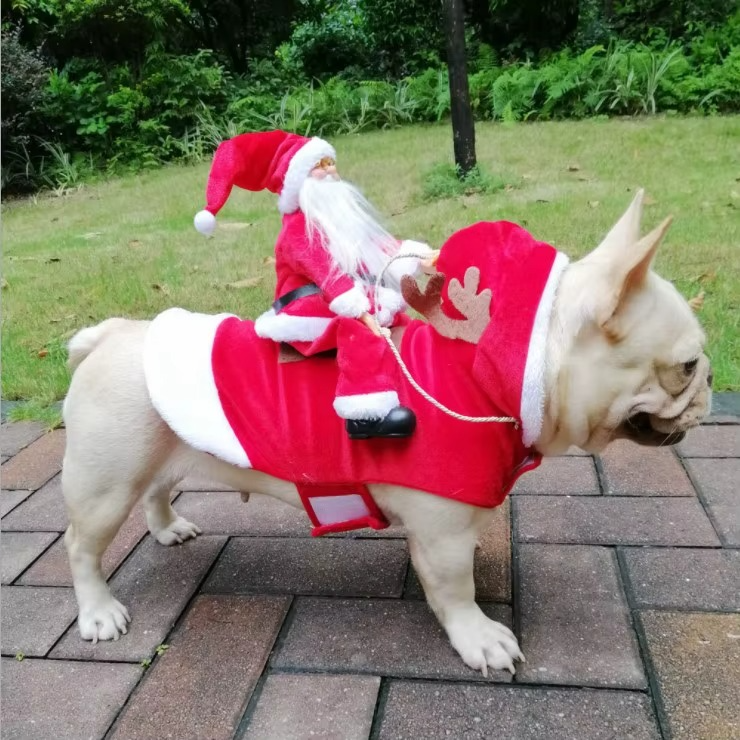 Internet celebrity big dog clothes christmas new year sweater autumn winter clothes small and medium pet teddy corgibi panda pup