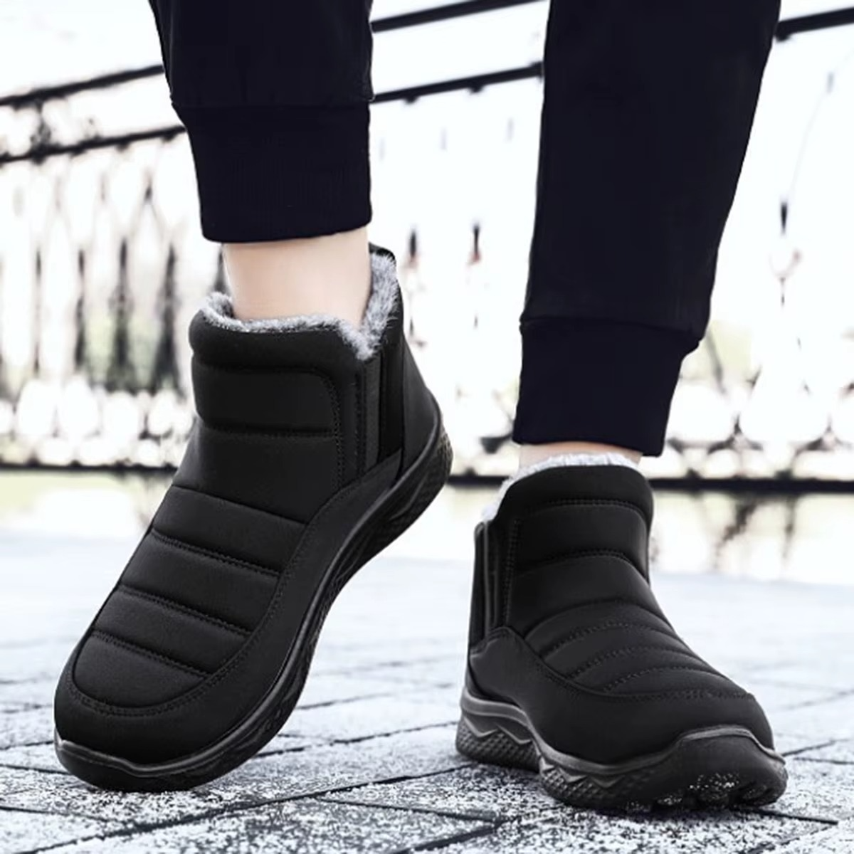 Women's Boots 2025 Trend Winter Shoes For Woman Winter Boots Ankle Low Heels Botas Mujer Waterproof Snow Boots With Fur Shoes