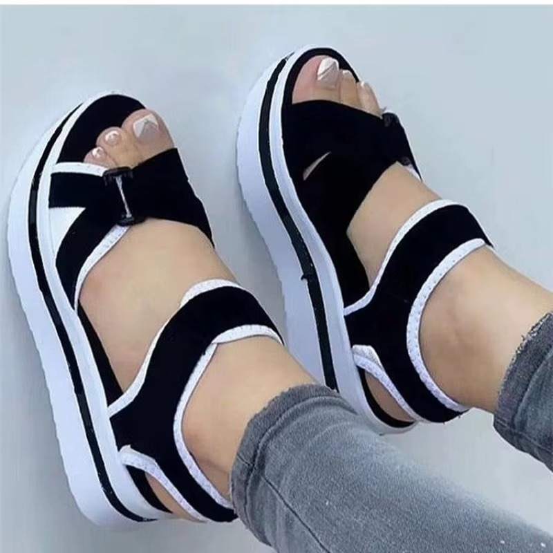 New Woman Fashion Casual Sandals Heeled Shoes Female Footwear Wedges Shoes