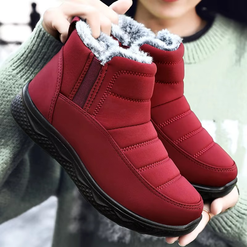 Women's Boots 2025 Trend Winter Shoes For Woman Winter Boots Ankle Low Heels Botas Mujer Waterproof Snow Boots With Fur Shoes