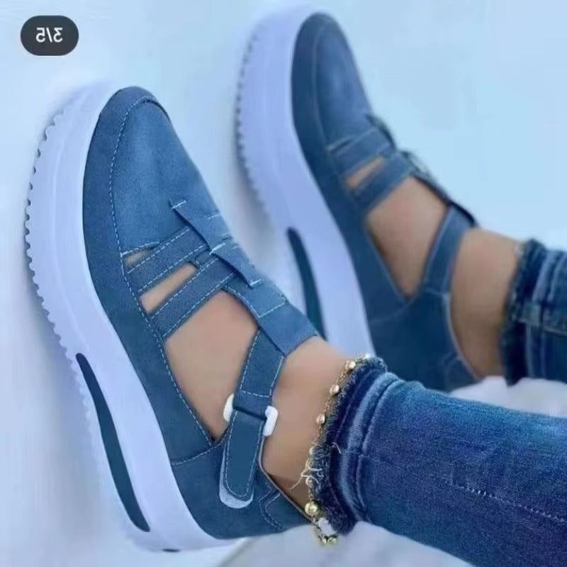 Summer 2026 New Women Breathable Mesh Wedge Casual Sport Shoes Woman Non Slip Vulcanize Sandals Platform Sneakers Plus Size 43
