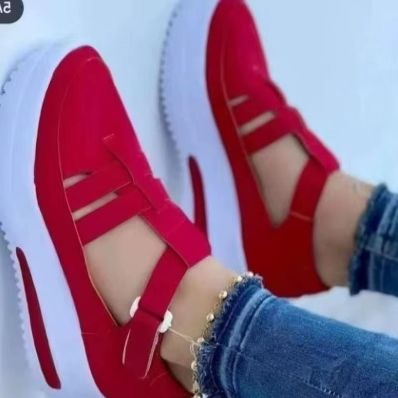 Summer 2026 New Women Breathable Mesh Wedge Casual Sport Shoes Woman Non Slip Vulcanize Sandals Platform Sneakers Plus Size 43