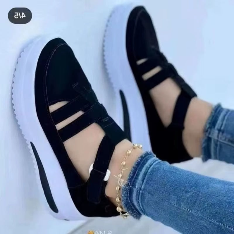 Summer 2026 New Women Breathable Mesh Wedge Casual Sport Shoes Woman Non Slip Vulcanize Sandals Platform Sneakers Plus Size 43